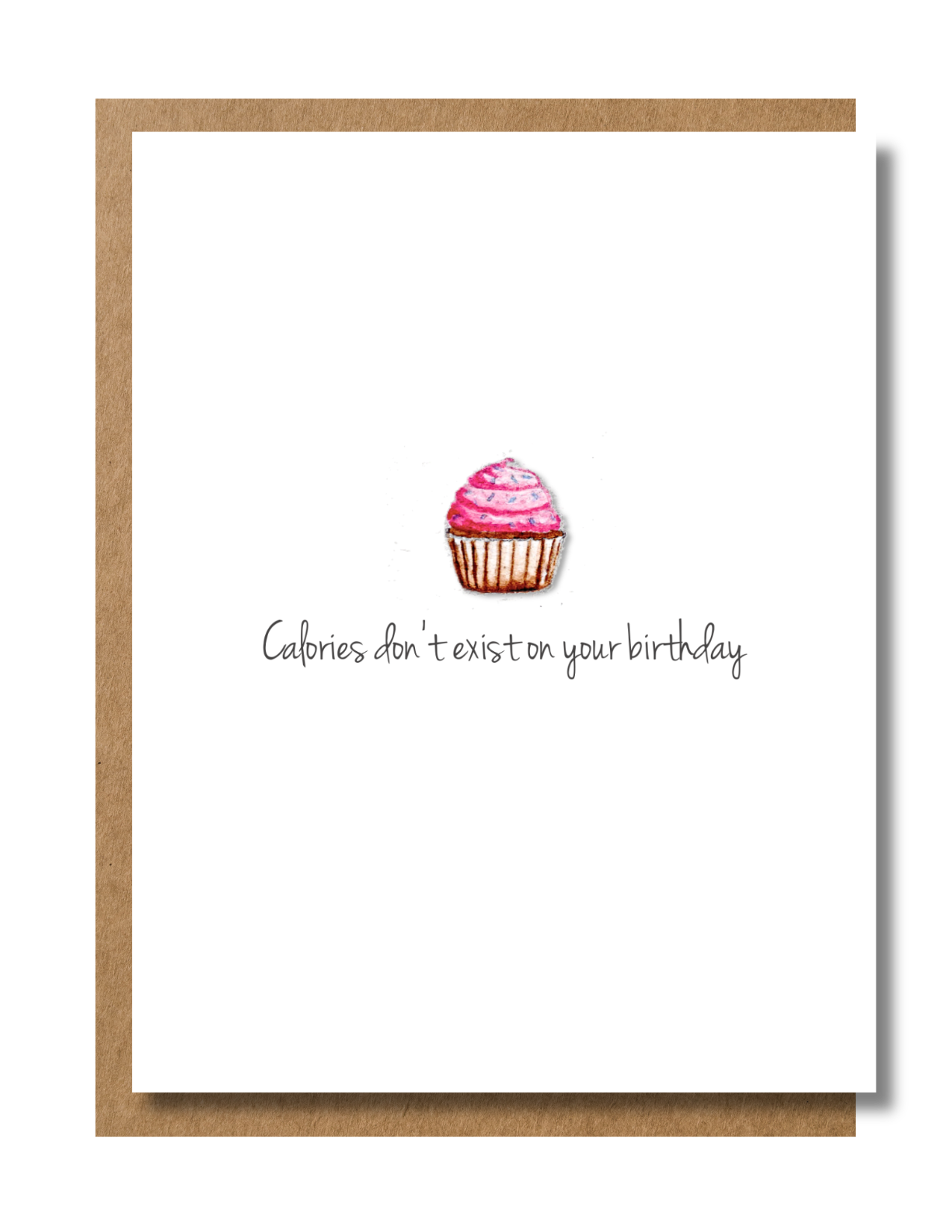 Calories Don't Count on Your Birthday Greeting Card