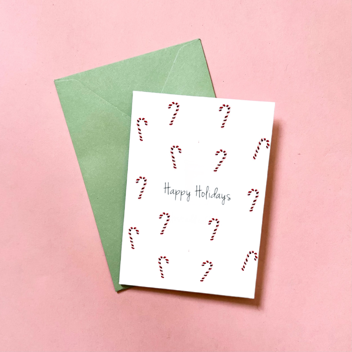 Candy Cane Holiday Mini Correspondence Card Set
