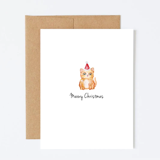 Meowy Christmas Greeting Card