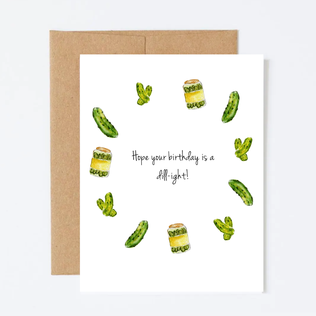 A "Dill-ightful" Pickle Greeting Card