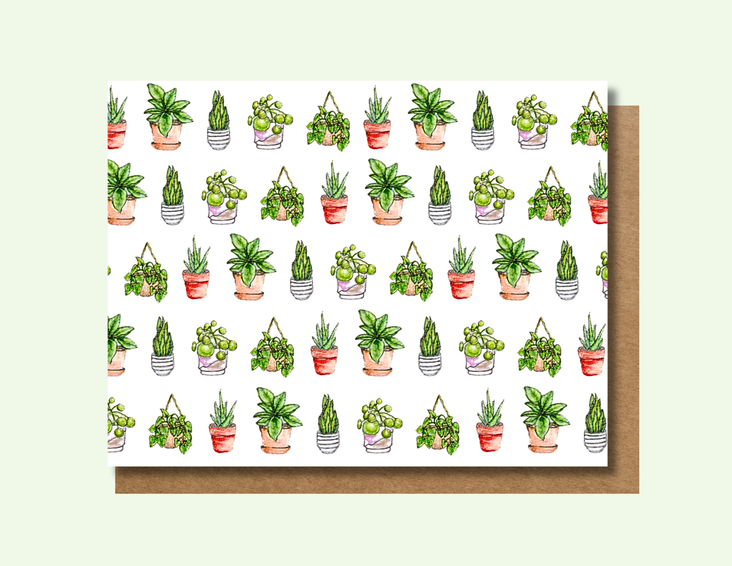 Plant Pattern Flat Card