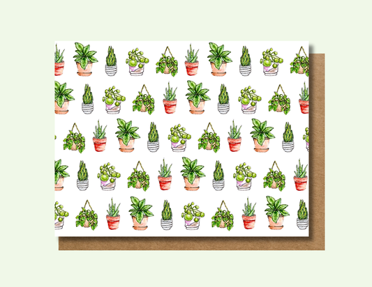 Plant Pattern Flat Card