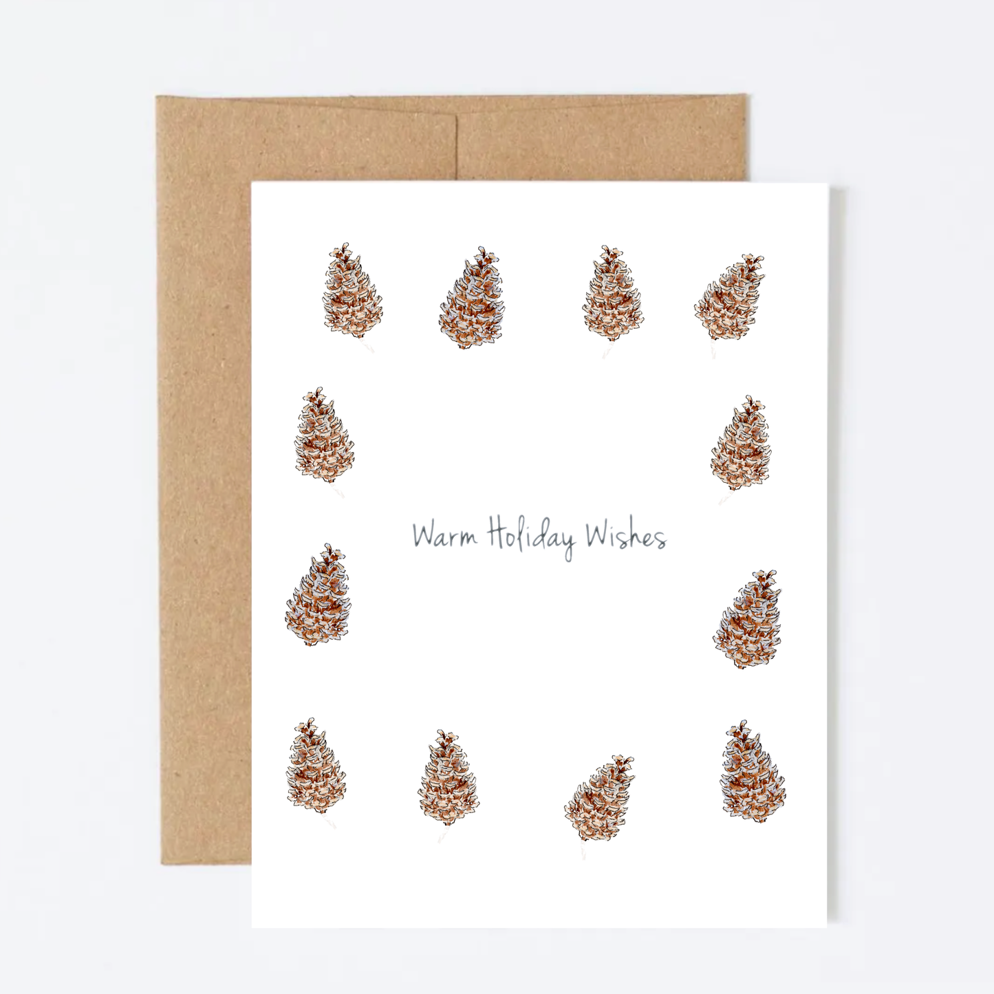 Pinecone Holiday Greeting Card