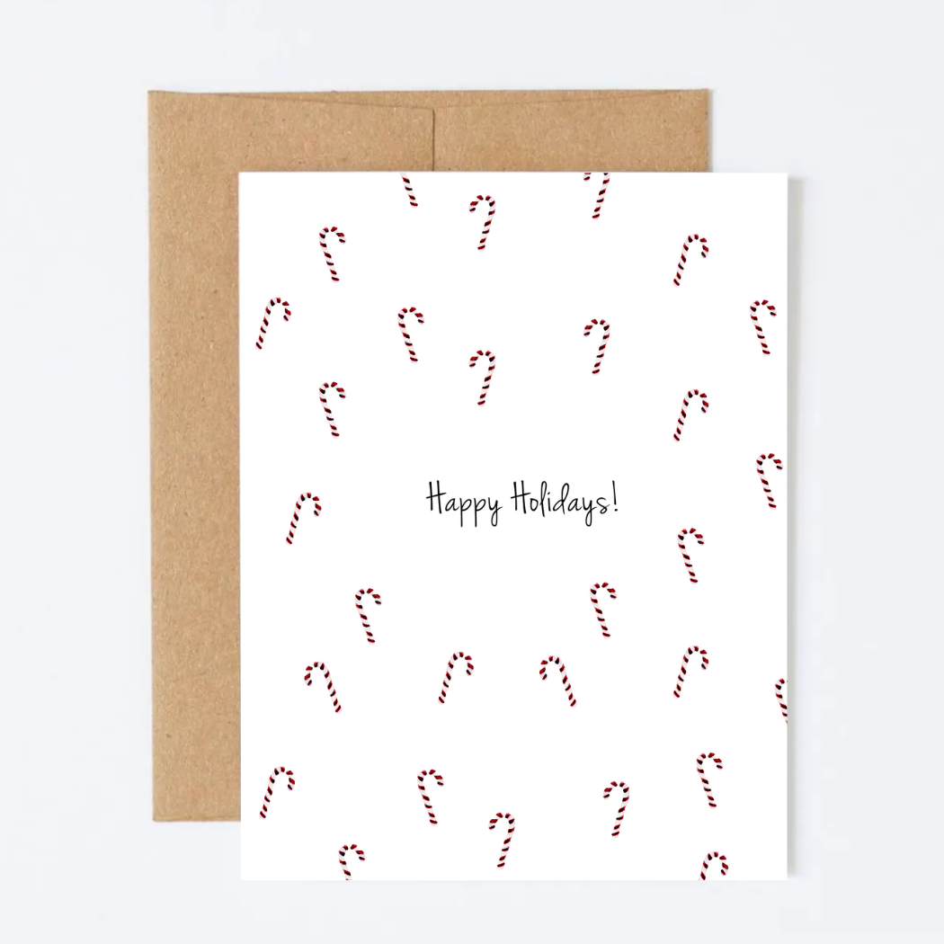 Candy Cane Holiday Greeting Card