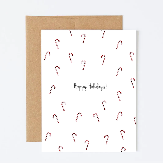 Candy Cane Holiday Greeting Card