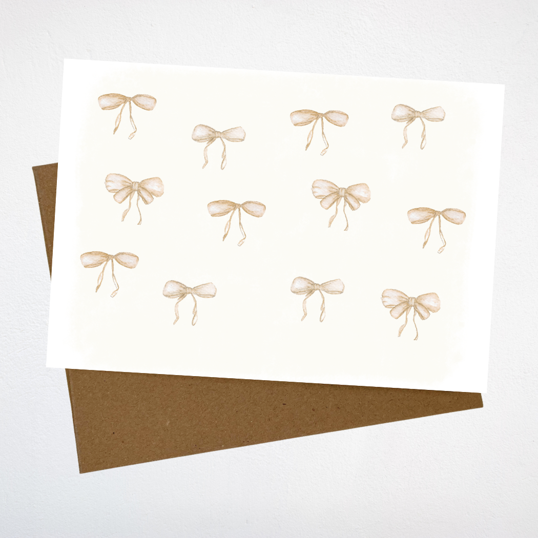 Cute Bows Greeting Card