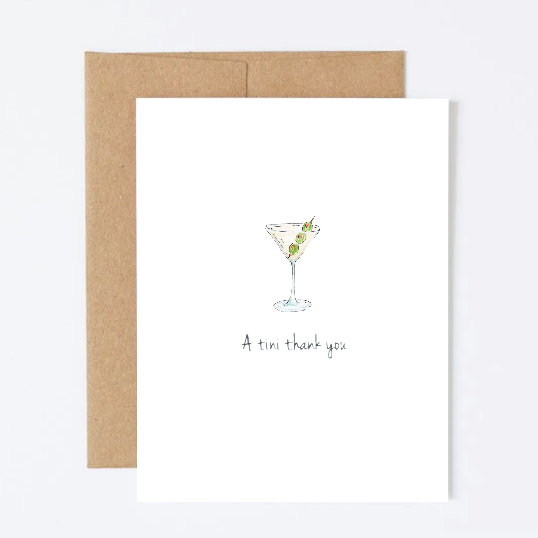 A Tini Thank You Greeting Card