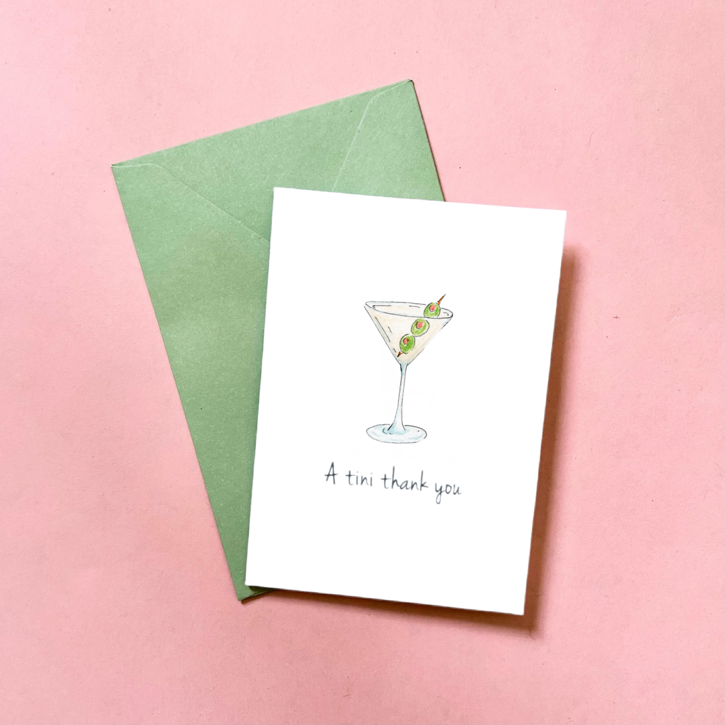 Tini Thank You | Martini Mini Correspondence Card Set