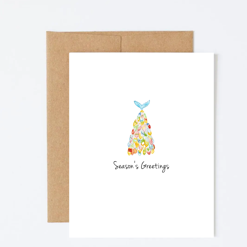 "Season's Greetings" Buoy Tree Greeting Card