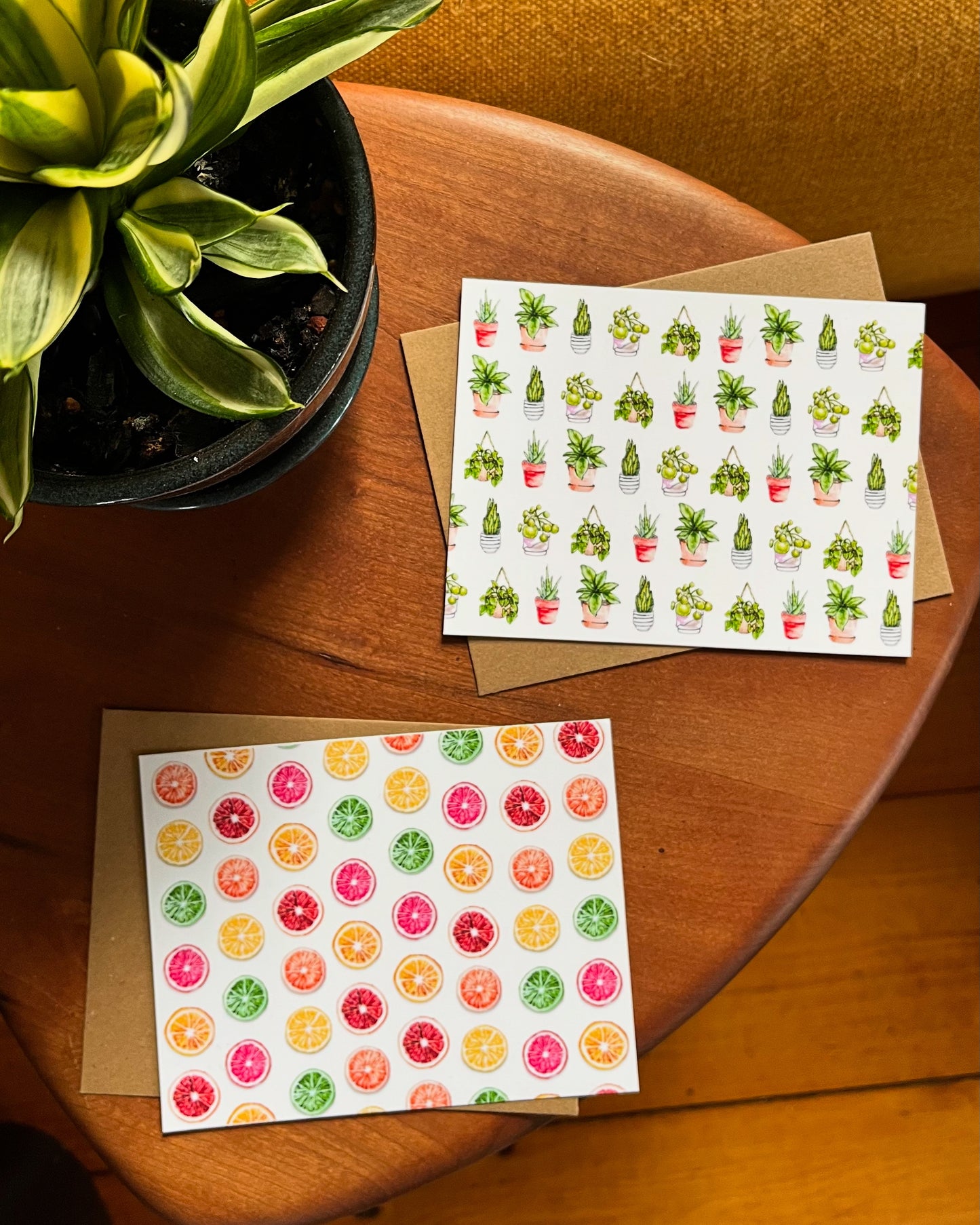 Plant Pattern Flat Card