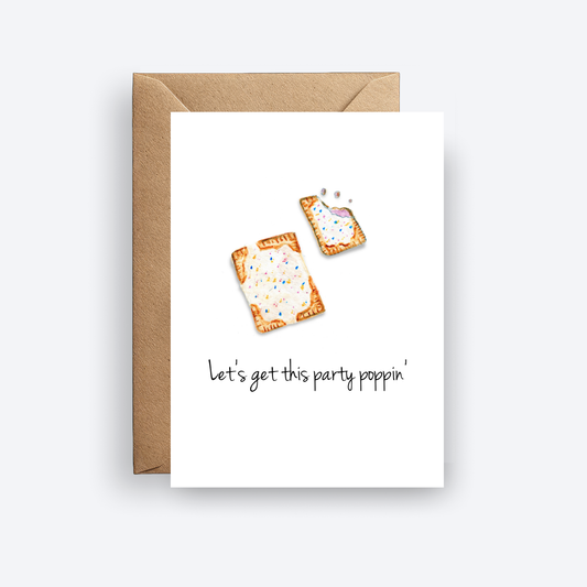 Let's Get This Party Poppin' Mini Greeting Card