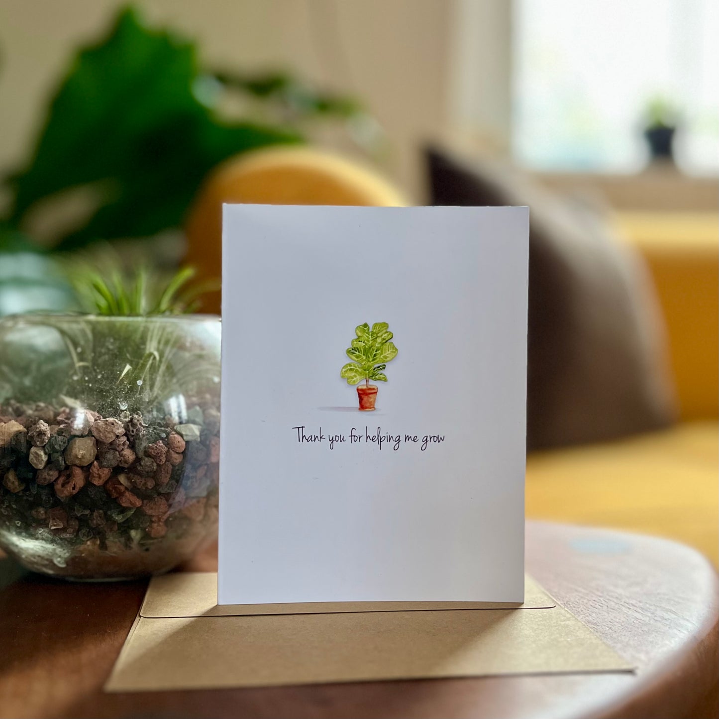 Thank You for Helping Me Grow Greeting Card