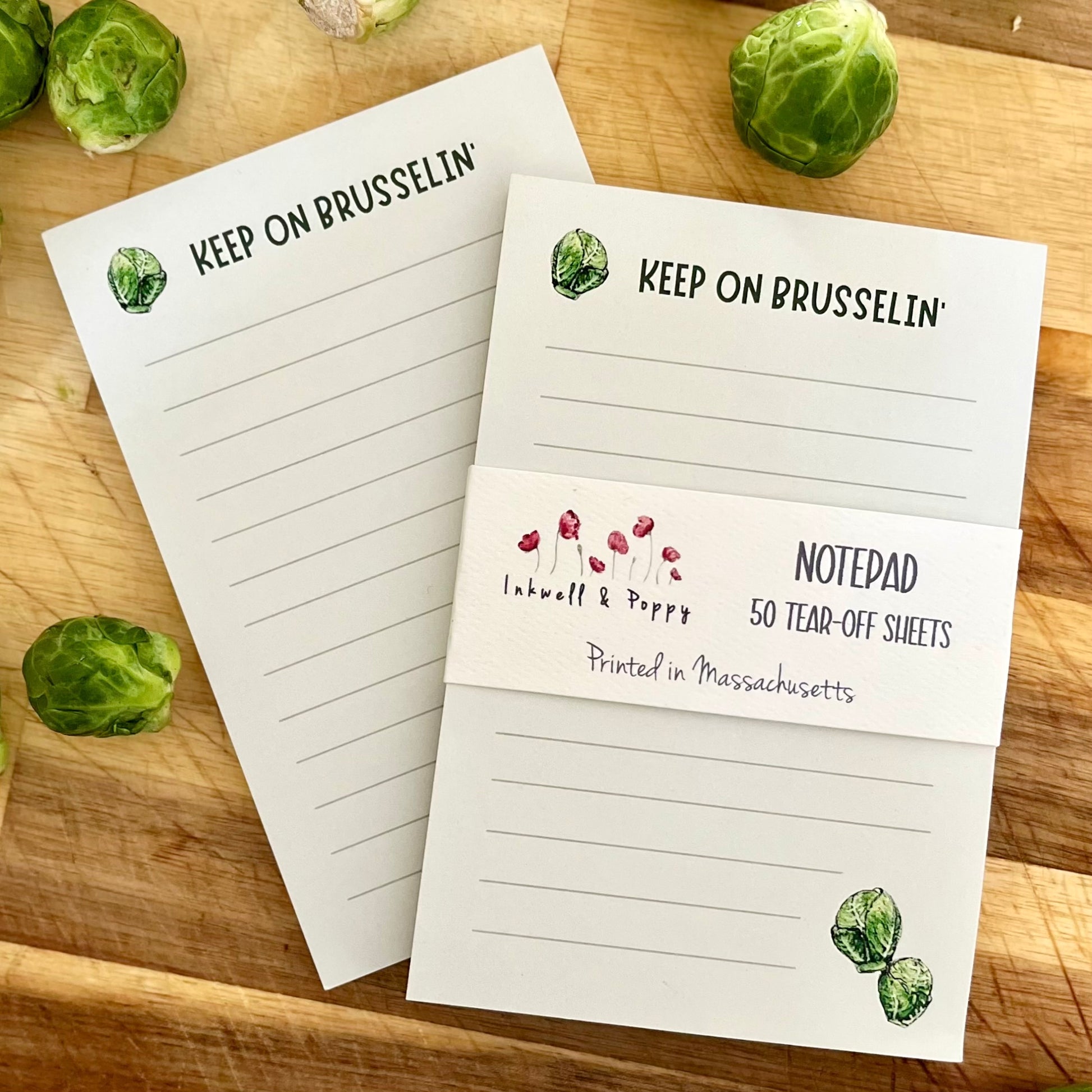 brussel sprout notepad