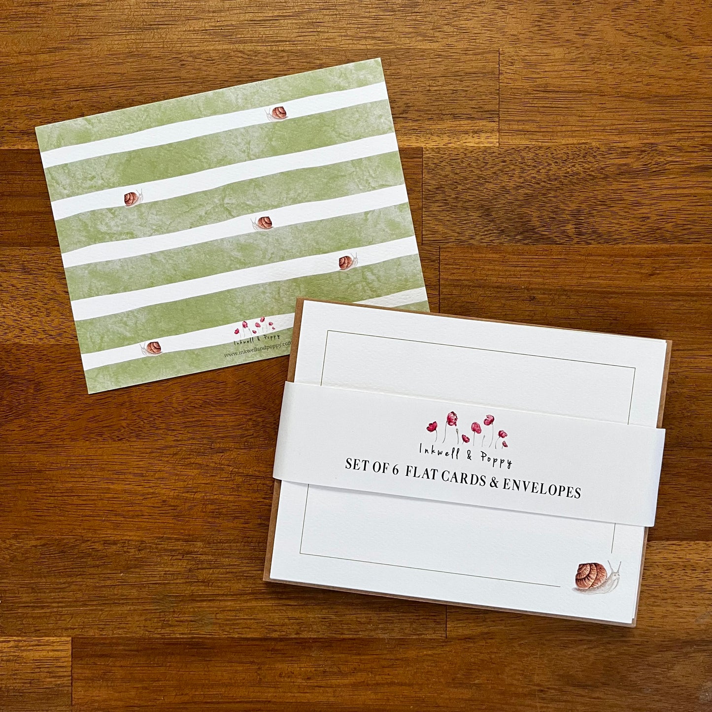 Snail Flat Card Set Greeting Card