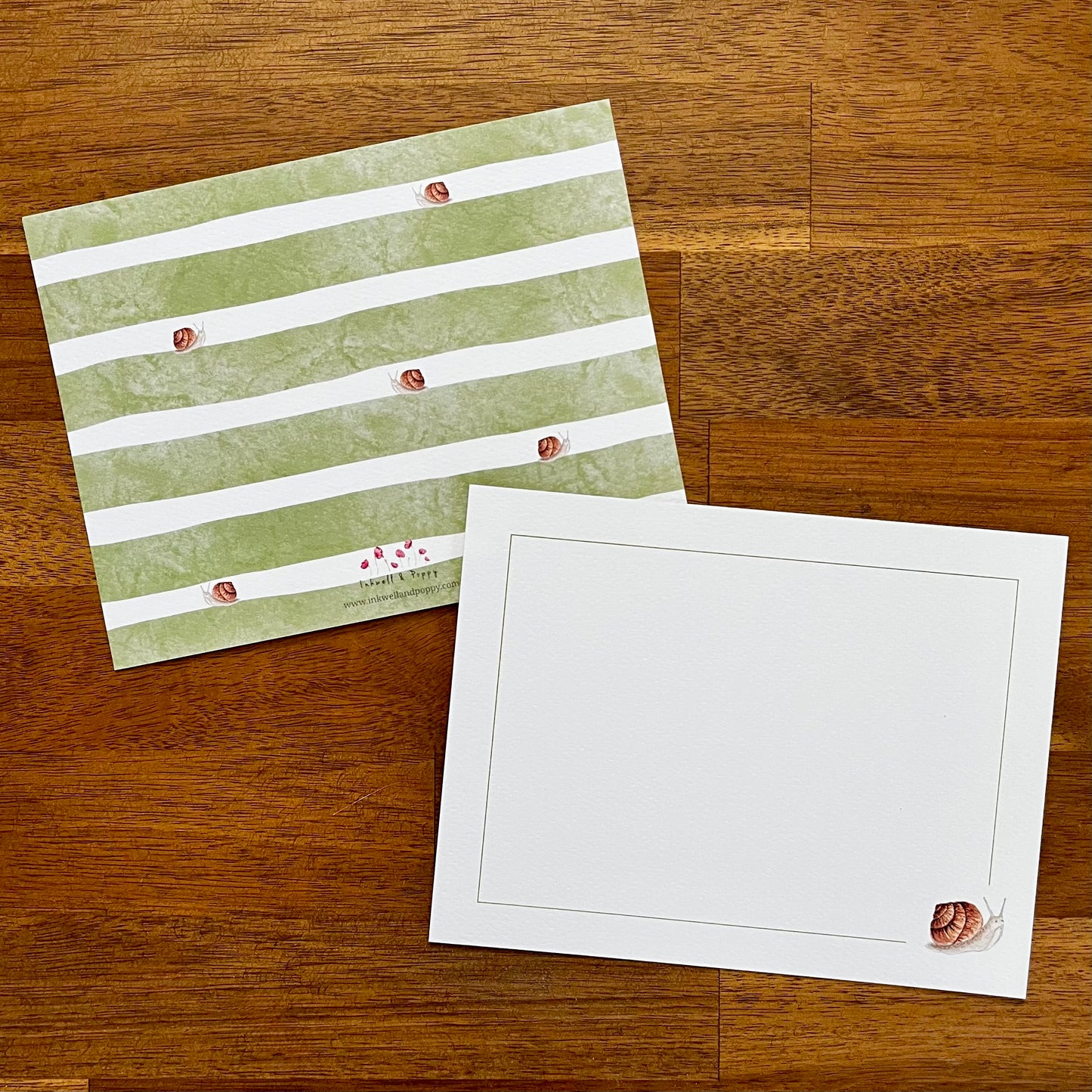 Snail Flat Card Set Greeting Card