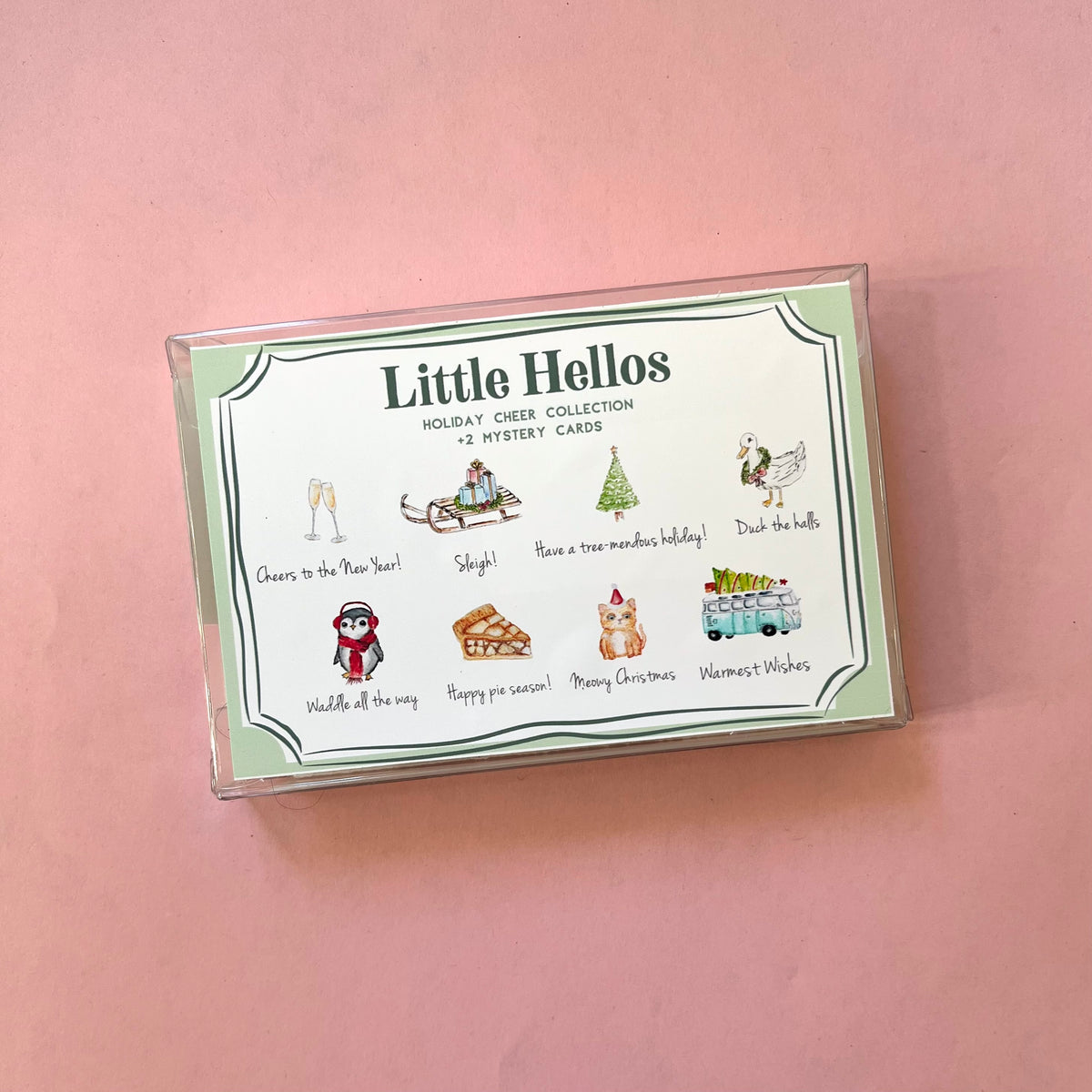 Holiday/Christmas Cheer Mini Ten Card Pack | Little Hellos
