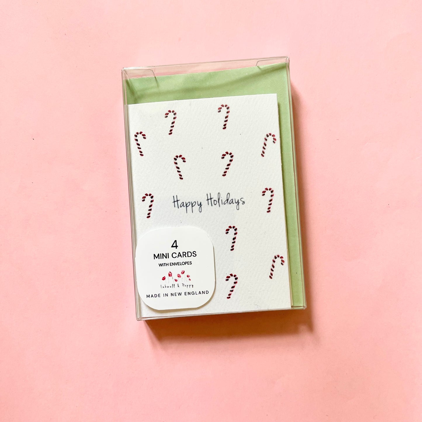 Candy Cane Holiday Mini Correspondence Card Set