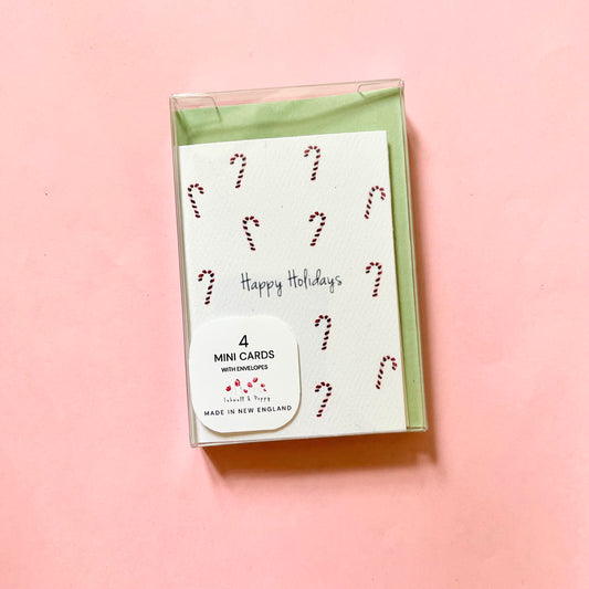 Candy Cane Holiday Mini Correspondence Card Set