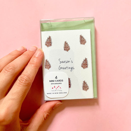 Season's Greetings Holiday Mini Card Set