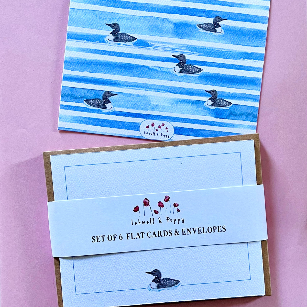 Loon Flat Card Set Greeting Card