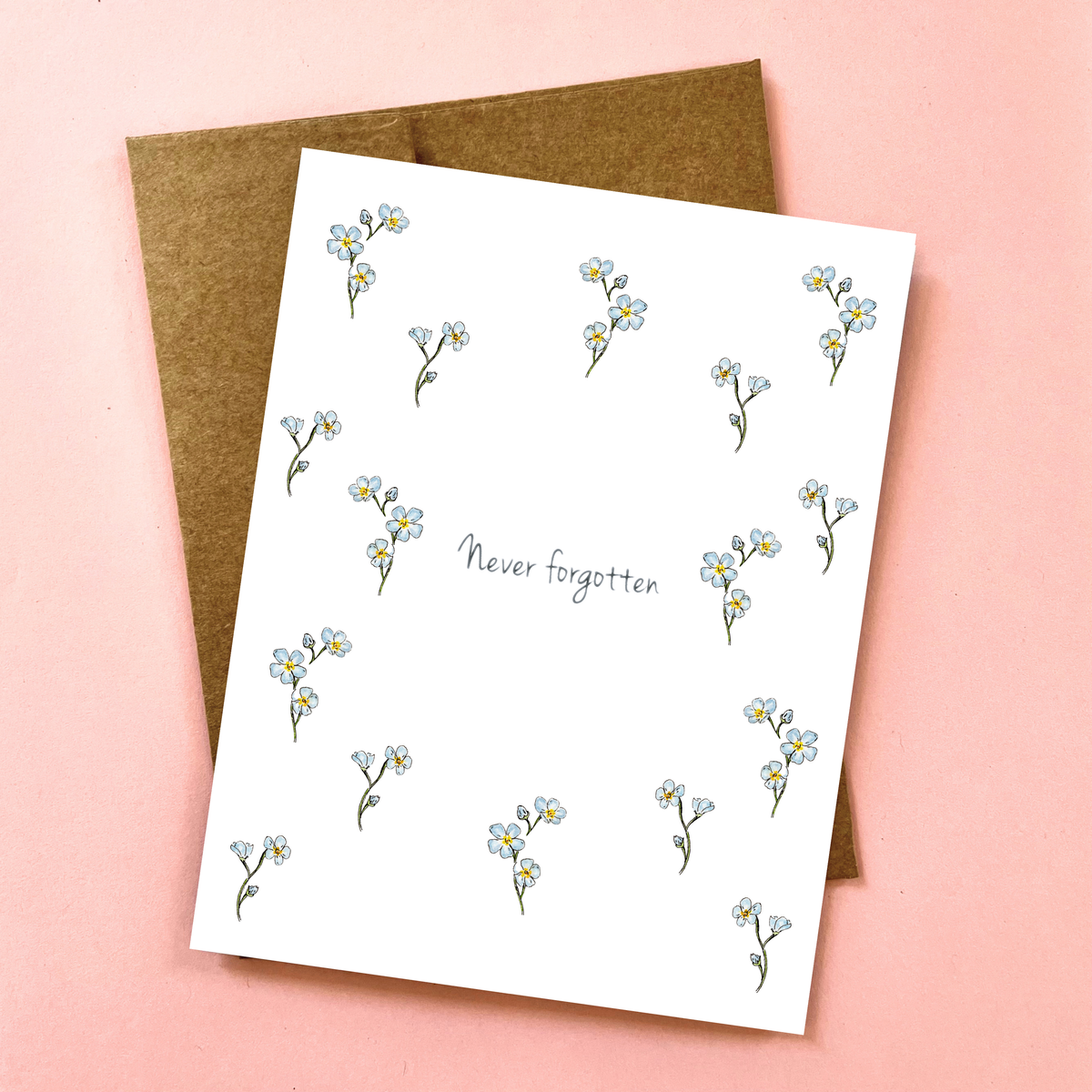 Never Forgotten | Floral Sympathy Greeting Card